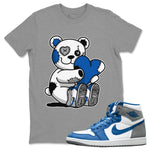 Jordan 1 True Blue Sneaker Match Tees Hugging Bear Sneaker Tees Jordan 1 True Blue Sneaker Release Tees Unisex Shirts