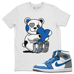 Jordan 1 True Blue Sneaker Match Tees Hugging Bear Sneaker Tees Jordan 1 True Blue Sneaker Release Tees Unisex Shirts