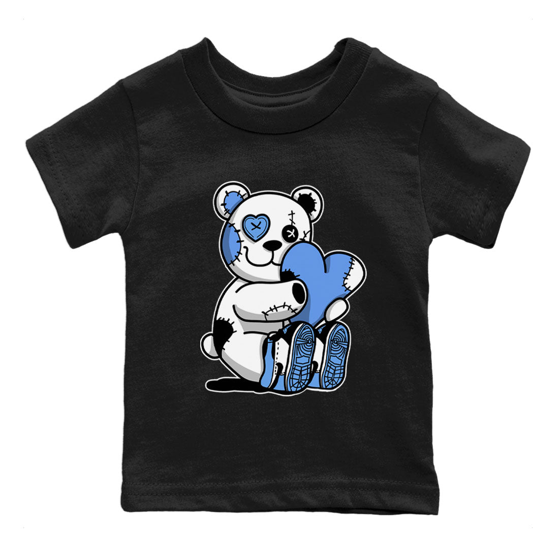 Air Jordan 1 Retro High OG UNC Toe shirt to match jordans Hugging Bear sneaker tees UNC Toe 1s SNRT Sneaker Release Tees Baby Toddler Black 2 T-Shirt