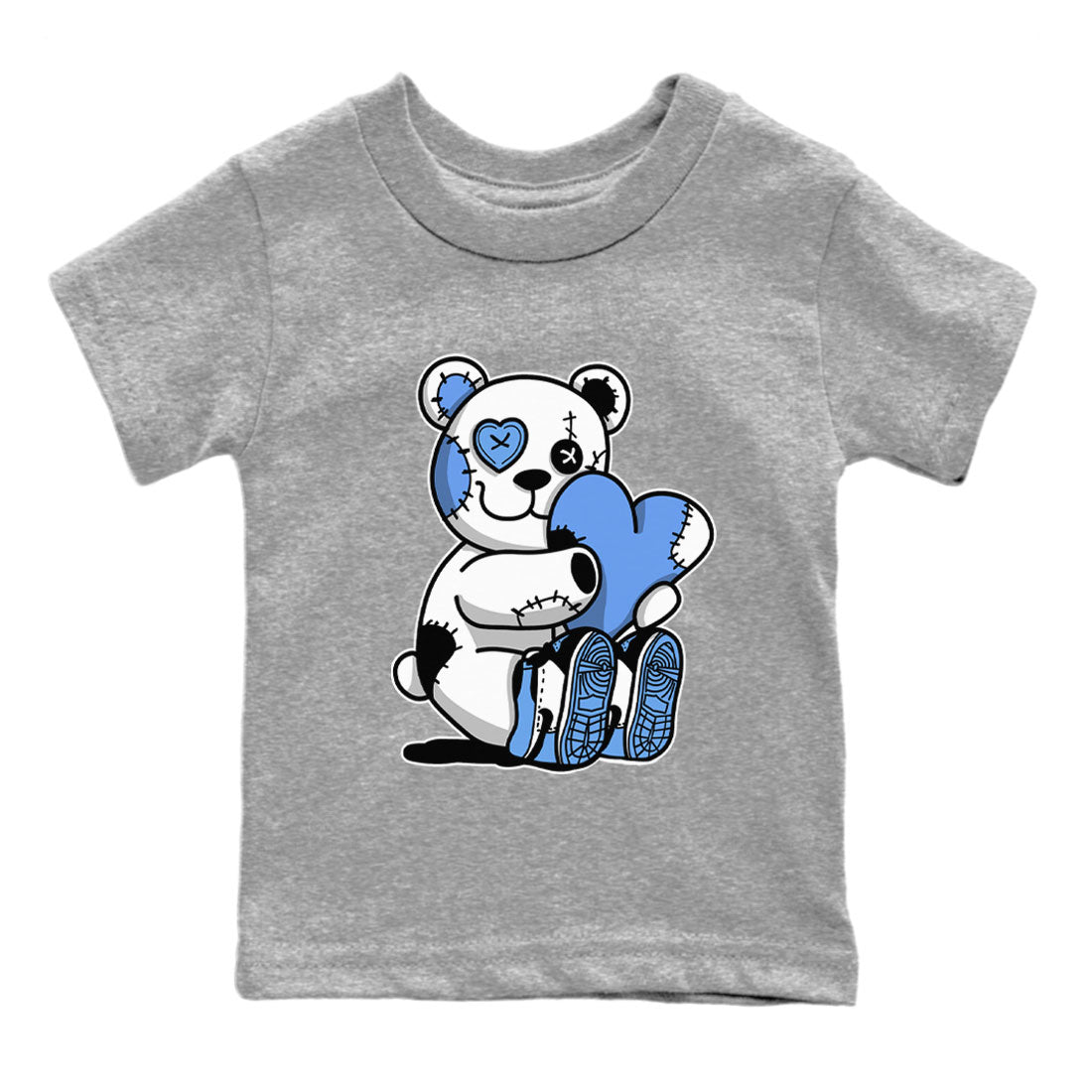Air Jordan 1 Retro High OG UNC Toe shirt to match jordans Hugging Bear sneaker tees UNC Toe 1s SNRT Sneaker Release Tees Baby Toddler Heather Grey 2 T-Shirt
