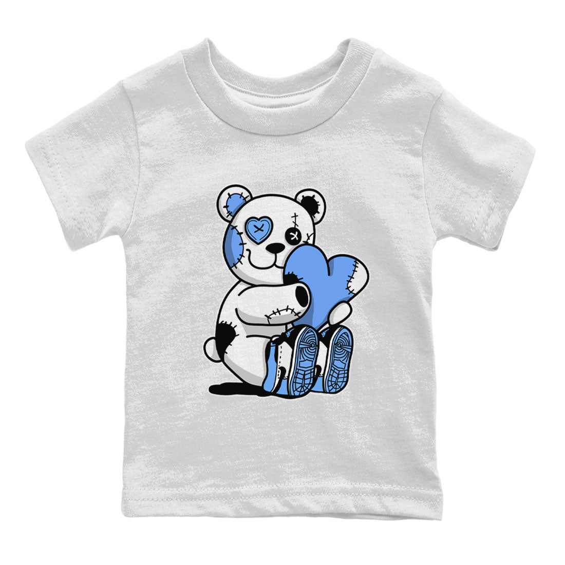 Air Jordan 1 Retro High OG UNC Toe shirt to match jordans Hugging Bear sneaker tees UNC Toe 1s SNRT Sneaker Release Tees Baby Toddler White 2 T-Shirt