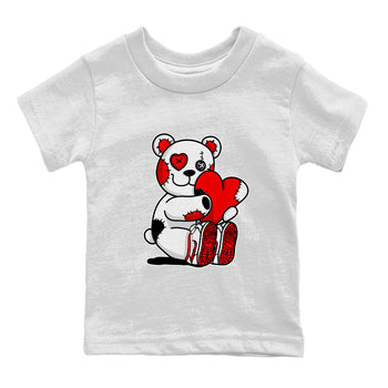 Air Jordan 1 University Red shirt to match jordans Hugging Bear sneaker tees Jordan 1 Low University Red SNRT Sneaker Release Tees Baby Toddler White 2 T-Shirt