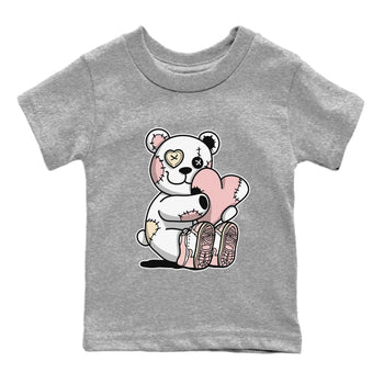 Air Jordan 1 Washed Pink Sneaker Match Tees Hugging Bear Sneaker Tees Air Jordan 1 WMNS Washed Pink Tees Kids Shirts Heather Grey 2