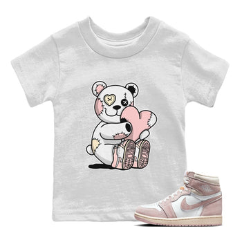 Air Jordan 1 Washed Pink Sneaker Match Tees Hugging Bear Sneaker Tees Air Jordan 1 WMNS Washed Pink Tees Kids Shirts White 1