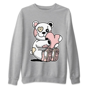 Air Jordan 1 Washed Pink Sneaker Match Tees Hugging Bear Sneaker Tees Air Jordan 1 WMNS Washed Pink Tees Unisex Shirts Heather Grey 2