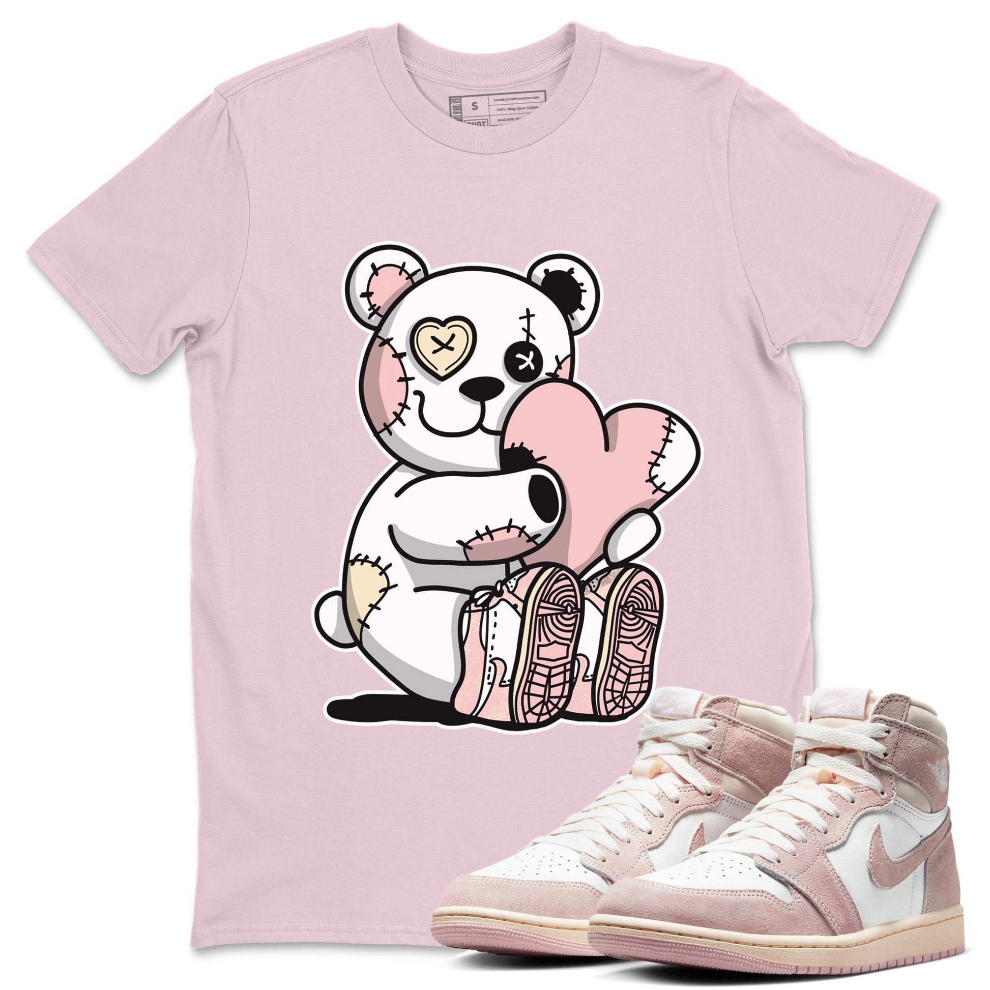Air Jordan 1 Washed Pink Sneaker Match Tees Hugging Bear Sneaker Tees Air Jordan 1 WMNS Washed Pink Tees Unisex Shirts Pink 1