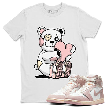Air Jordan 1 Washed Pink Sneaker Match Tees Hugging Bear Sneaker Tees Air Jordan 1 WMNS Washed Pink Tees Unisex Shirts White 1