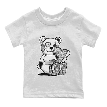 Jordan 1 White Cement Sneaker Match Tees Hugging Bear Sneaker Tees Jordan 1 White Cement Sneaker Release Tees Kids Shirts