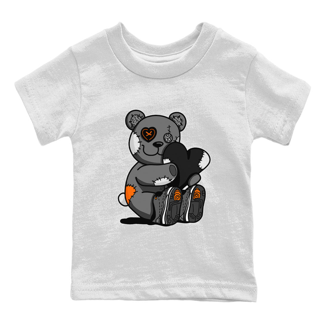 Air Jordan 3 Fear shirt to match jordans Hugging Bear sneaker tees Air Jordan 3 Retro Fear SNRT Sneaker Release Tees Crew Neck T-ShirtBaby Toddler White 2 T-Shirt
