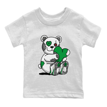 Air Jordan 3 Lucky Green Sneaker Match Tees Hugging Bear Sneaker Tees Jordan 3 Retro Lucky Green Sneaker Release Tees Kids Shirts White 2