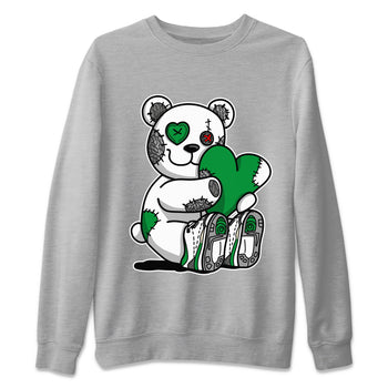 Air Jordan 3 Lucky Green Sneaker Match Tees Hugging Bear Sneaker Tees Jordan 3 Retro Lucky Green Sneaker Release Tees Unisex Shirts Heather Grey 2
