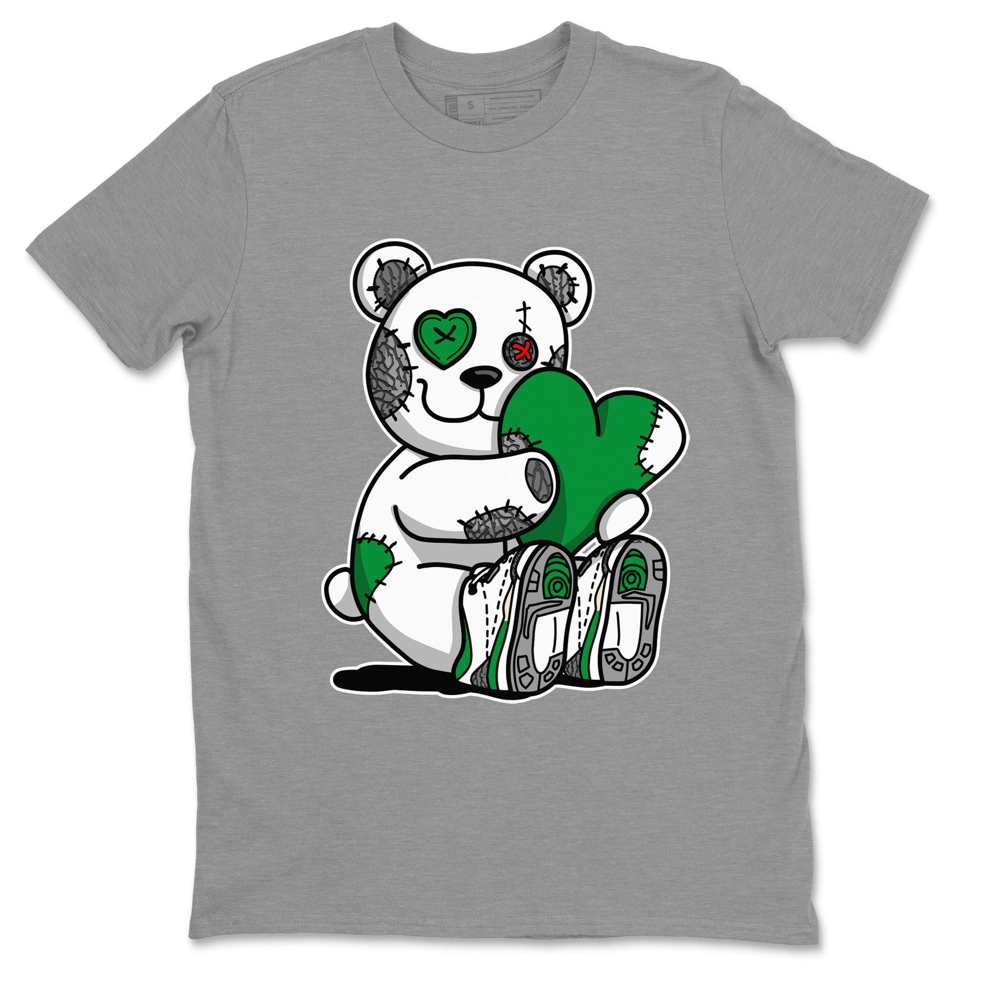 Air Jordan 3 Lucky Green Sneaker Match Tees Hugging Bear Sneaker Tees Jordan 3 Retro Lucky Green Sneaker Release Tees Unisex Shirts Heather Grey 2