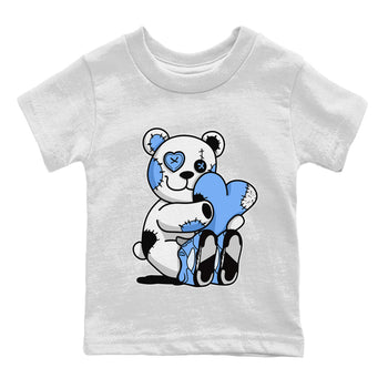 Jordan 5 UNC Jordan Shirts Hugging Bear Sneaker Tees Air Jordan 5 Retro UNC Sneaker Release Tees Kids Shirts White 2