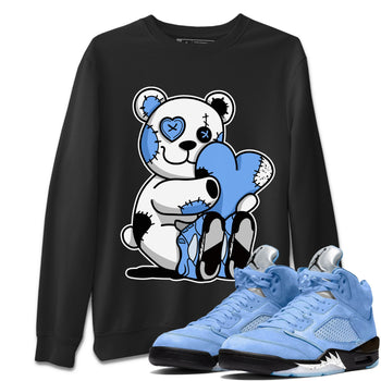 Jordan 5 UNC Jordan Shirts Hugging Bear Sneaker Tees Air Jordan 5 UNC SNRT Sneaker Tees Unisex Shirts Black 1