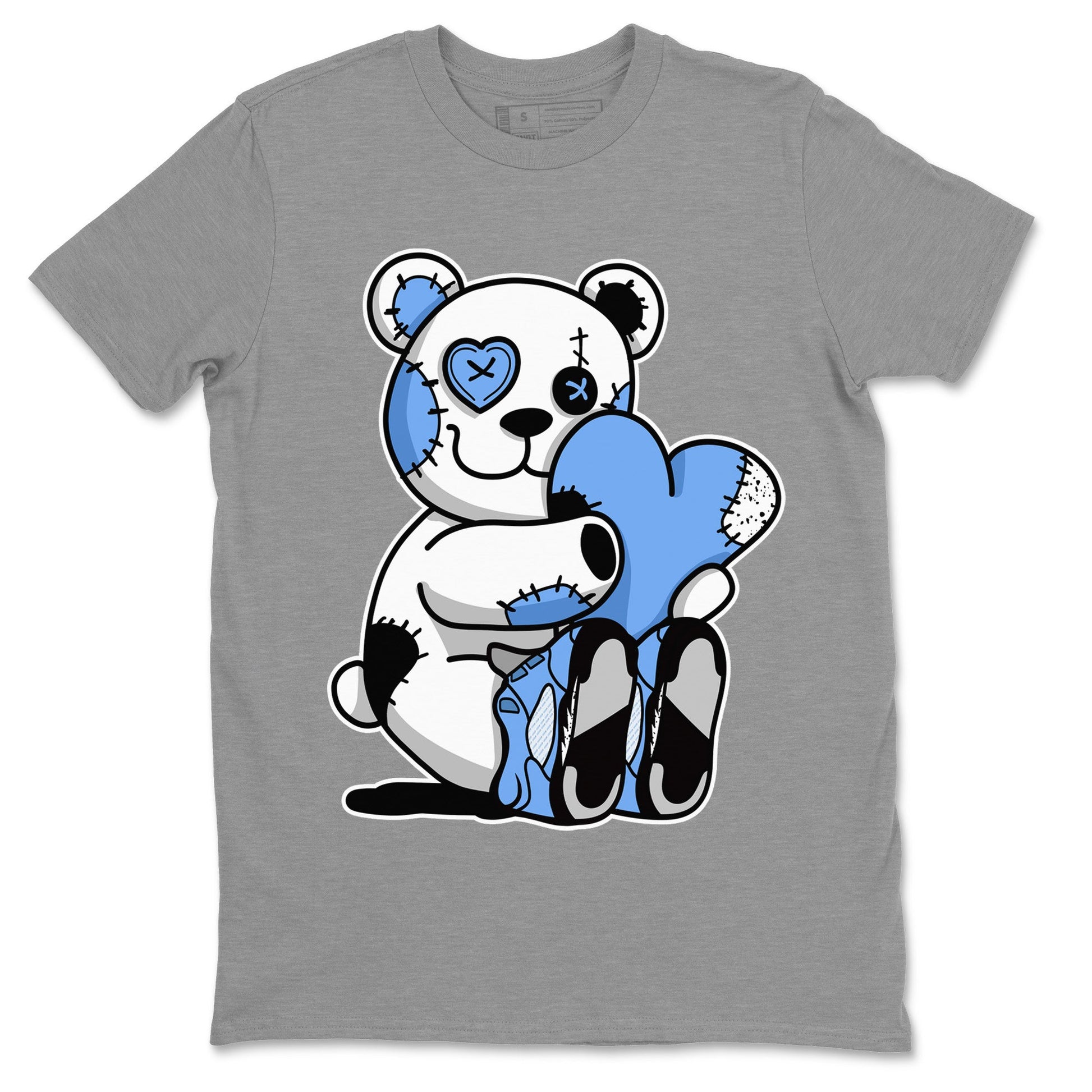 Jordan 5 UNC Jordan Shirts Hugging Bear Sneaker Tees Air Jordan 5 UNC SNRT Sneaker Tees Unisex Shirts Heather Grey 2