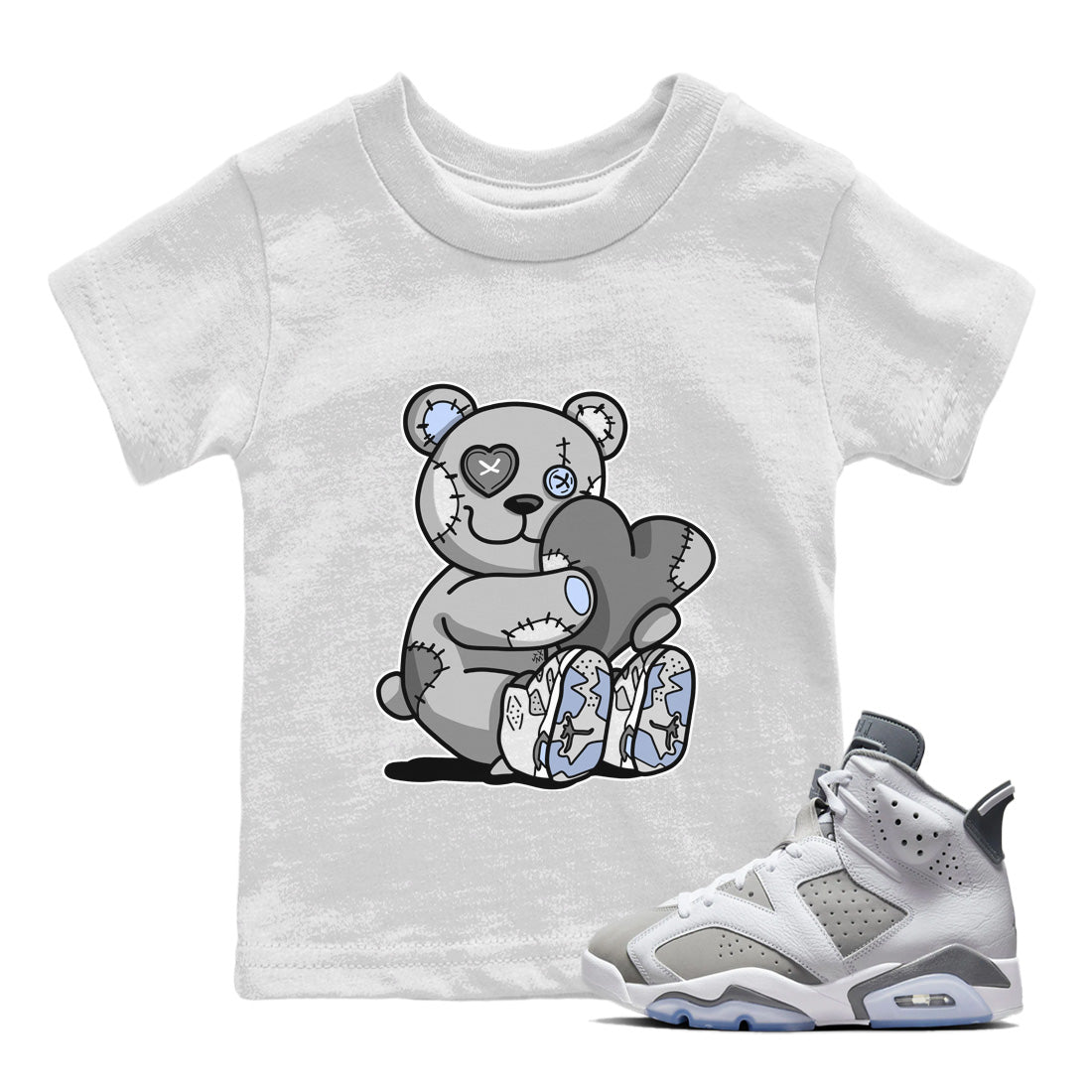 Jordan 6 Cool Grey Sneaker Match Tees Hugging Bear Sneaker Tees Jordan 6 Cool Grey Sneaker Release Tees Kids Shirts