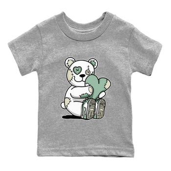 Dunk Low Mica Green Shirts Hugging Bear Sneaker Tees Dunk Mica Green Sneaker Release Tees Kids Shirts Heather Grey 2