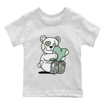 Dunk Low Mica Green Shirts Hugging Bear Sneaker Tees Dunk Mica Green Sneaker Release Tees Kids Shirts White 2