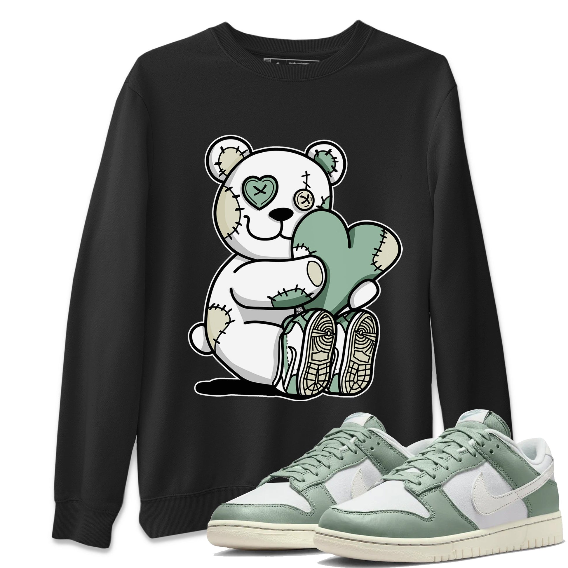 Dunk Low Mica Green Shirts Hugging Bear Sneaker Tees Dunk Mica Green Sneaker Release Tees Unisex Shirts Black 1