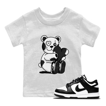 Dunk Panda Sneaker Match Tees Hugging Bear Sneaker Tees Dunk Low Panda Dunks Black White SNRT Sneaker Release Tees Kids and Baby Youth Shirts White 1