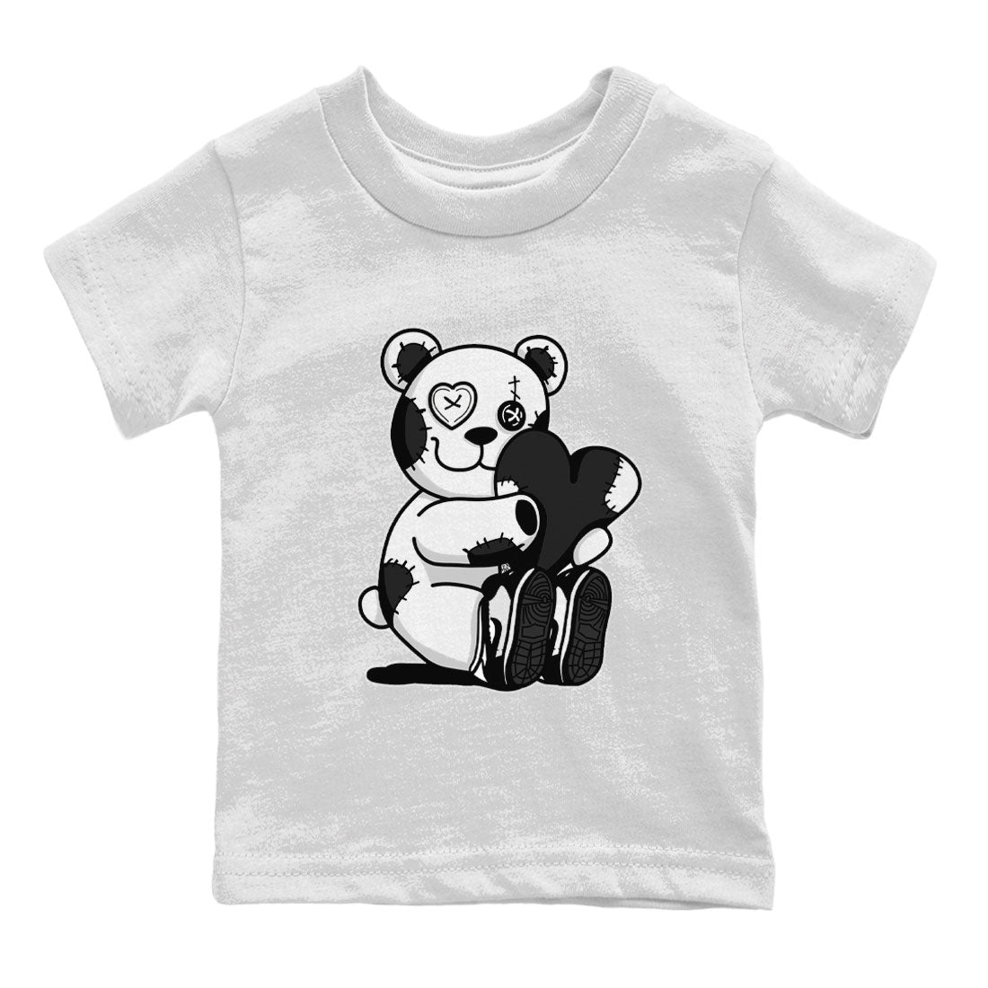 Dunk Panda Sneaker Match Tees Hugging Bear Sneaker Tees Dunk Low Panda Dunks Black White SNRT Sneaker Release Tees Kids and Baby Youth Shirts White 2