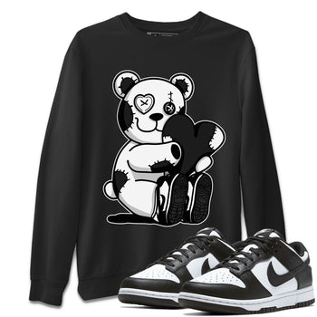 Dunk Panda Sneaker Match Tees Hugging Bear Sneaker Tees Dunk Low Panda Dunks Black White SNRT Sneaker Release Tees Unisex Shirts Black 1