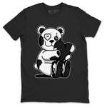 Dunk Panda Sneaker Match Tees Hugging Bear Sneaker Tees Dunk Low Panda Dunks Black White SNRT Sneaker Release Tees Unisex Shirts Black 2