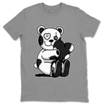 Dunk Panda Sneaker Match Tees Hugging Bear Sneaker Tees Dunk Low Panda Dunks Black White SNRT Sneaker Release Tees Unisex Shirts Heather Grey 2