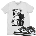 Dunk Panda Sneaker Match Tees Hugging Bear Sneaker Tees Dunk Low Panda Dunks Black White SNRT Sneaker Release Tees Unisex Shirts White 1