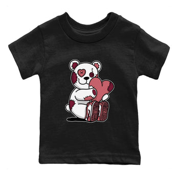 Dunk Valentines Day tees to match jordans Hugging Bear sneaker tees Dunk Valentines Day 2024 SNRT Sneaker Tees Baby Toddler Sneaker Matching Shirt Black 2 T-Shirt