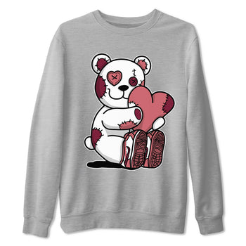 Dunk Valentines Day tees to match jordans Hugging Bear sneaker tees Dunk Valentines Day 2024 SNRT Sneaker Tees Unisex Sneaker Matching Clothes Heather Grey 2 T-Shirt