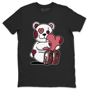 Dunk Valentines Day tees to match jordans Hugging Bear sneaker tees Dunk Valentines Day 2024 SNRT Sneaker Tees Unisex Sneaker Matching Clothes Black 2 T-Shirt