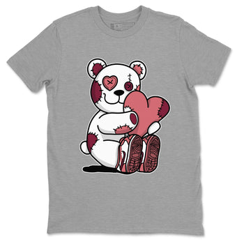 Dunk Valentines Day tees to match jordans Hugging Bear sneaker tees Dunk Valentines Day 2024 SNRT Sneaker Tees Unisex Sneaker Matching Clothes Heather Grey 2 T-Shirt