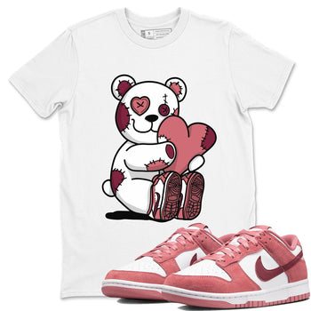 Dunk Valentines Day tees to match jordans Hugging Bear sneaker tees Dunk Valentines Day 2024 SNRT Sneaker Tees Unisex Sneaker Matching Clothes White 1 T-Shirt