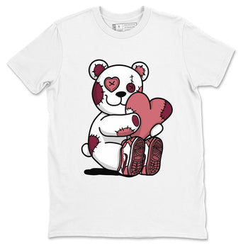 Dunk Valentines Day tees to match jordans Hugging Bear sneaker tees Dunk Valentines Day 2024 SNRT Sneaker Tees Unisex Sneaker Matching Clothes White 2 T-Shirt
