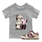 Dunk Valentines Day Sneaker Match Tees Hugging Bear Sneaker Tees Nike Dunk Valentine's Day Sneaker SNRT Sneaker Tees Kids Shirts