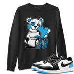 Jordan 1 Powder Blue Sneaker Match Tees Hugging Bear Sneaker Tees Jordan 1 Powder Blue Sneaker Release Tees Unisex Shirts