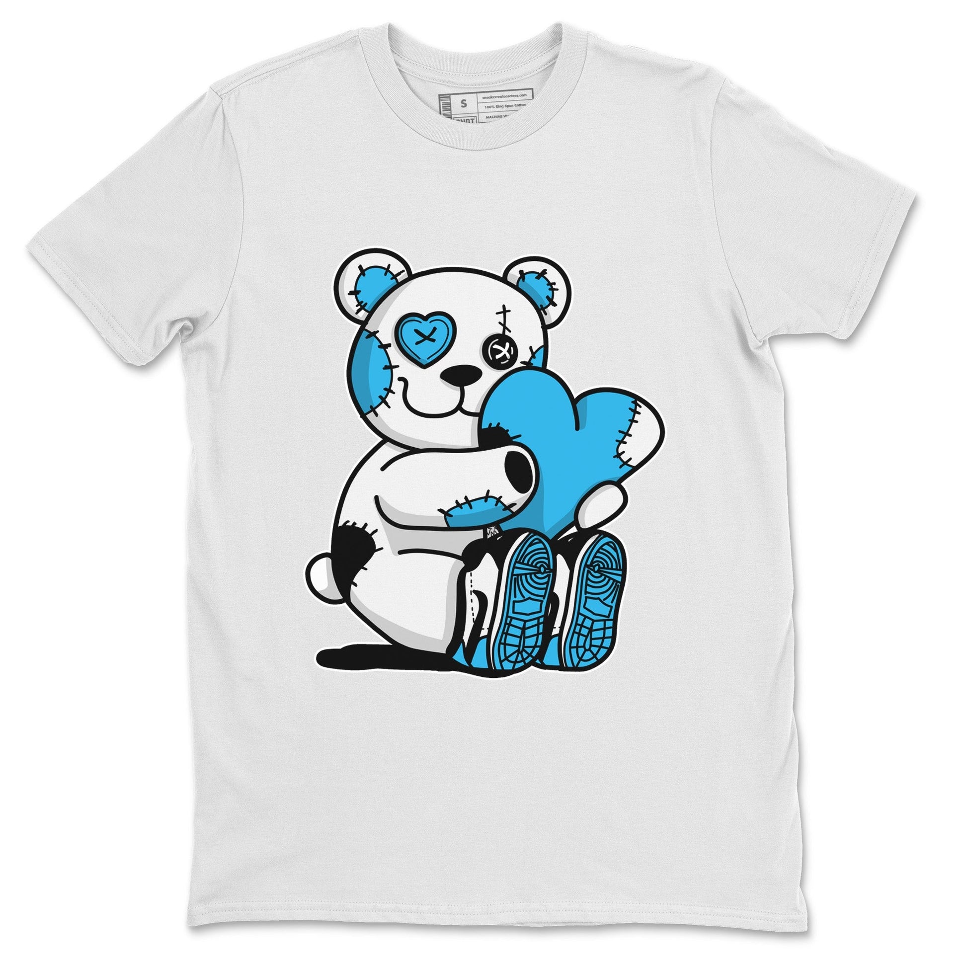 Jordan 1 Powder Blue Sneaker Match Tees Hugging Bear Sneaker Tees Jordan 1 Powder Blue Sneaker Release Tees Unisex Shirts