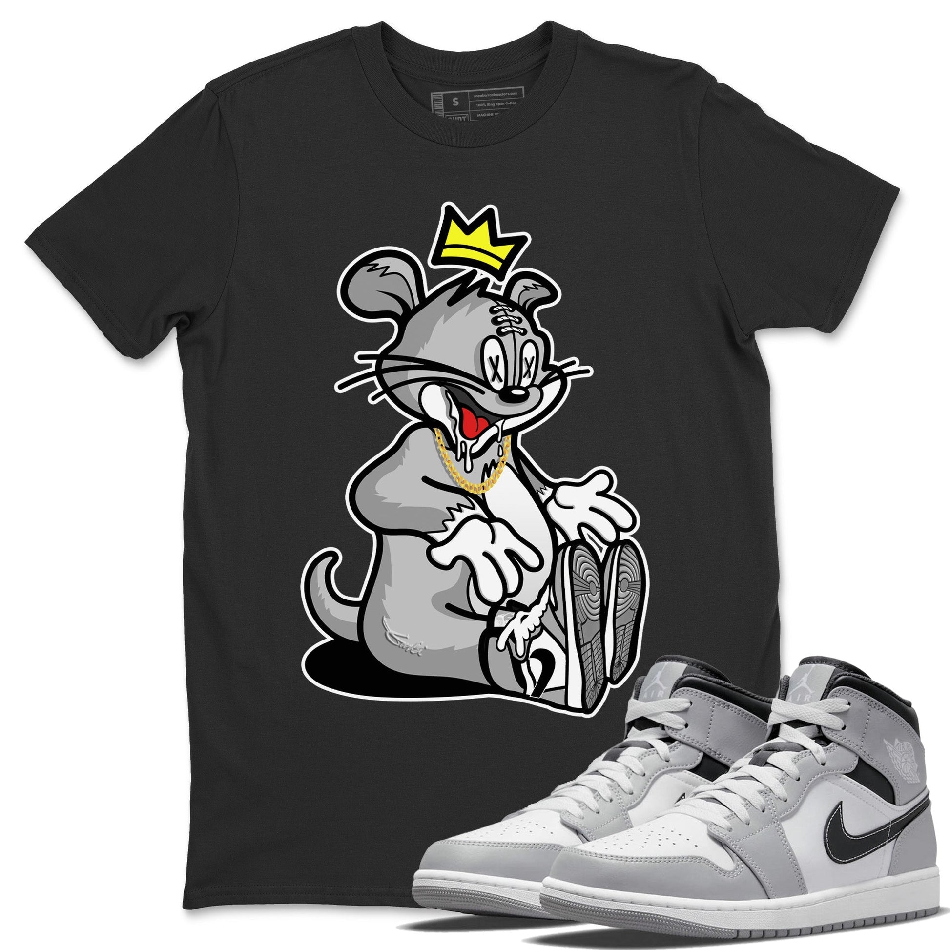 Jordan 1 Light Smoke Grey Sneaker Match Tees Hungry Cat Sneaker Tees Jordan 1 Light Smoke Grey Sneaker Release Tees Unisex Shirts