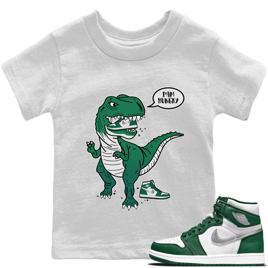 Jordan 1 Gorge Green Sneaker Match Tees Hungry Dino Sneaker Tees Jordan 1 Gorge Green Sneaker Release Tees Kids Shirts