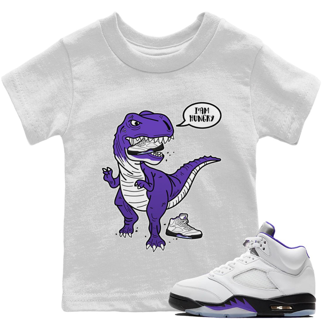 Jordan 5 Concord Sneaker Match Tees Hungry Dino Sneaker Tees Jordan 5 Concord Sneaker Release Tees Kids Shirts