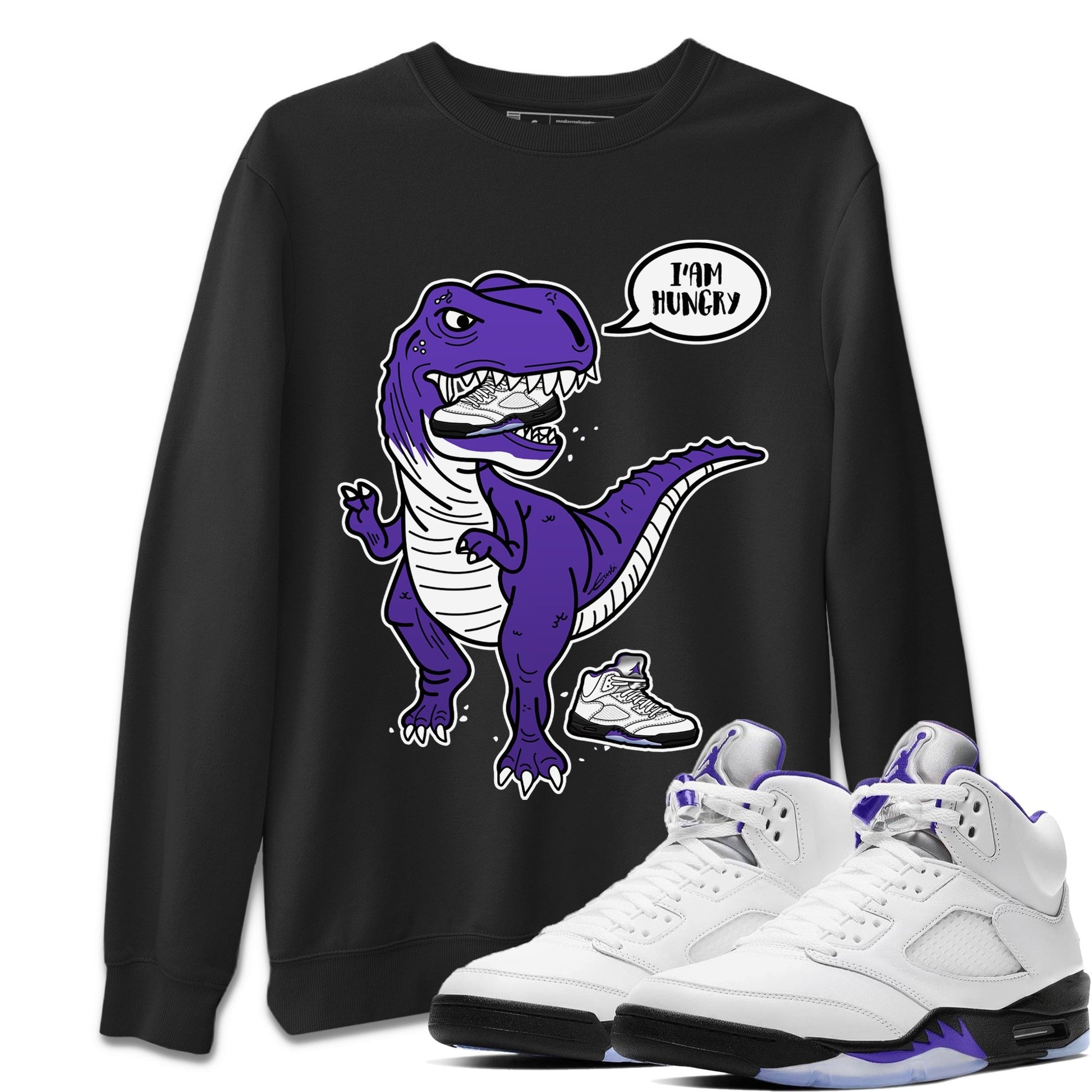 Jordan 5 Concord Sneaker Match Tees Hungry Dino Sneaker Tees Jordan 5 Concord Sneaker Release Tees Unisex Shirts