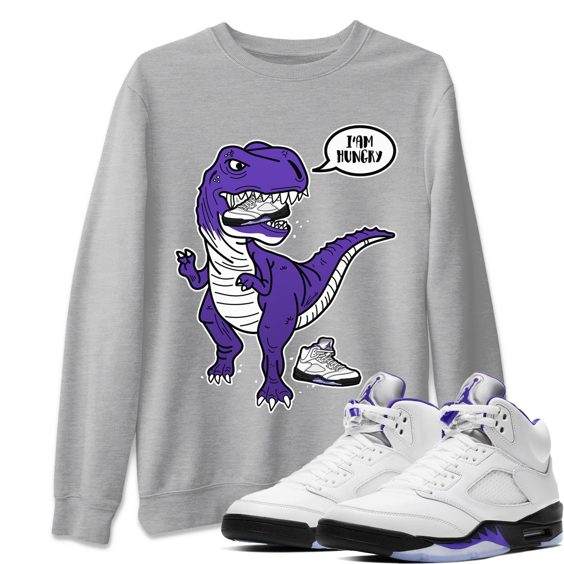 Jordan 5 Concord Sneaker Match Tees Hungry Dino Sneaker Tees Jordan 5 Concord Sneaker Release Tees Unisex Shirts