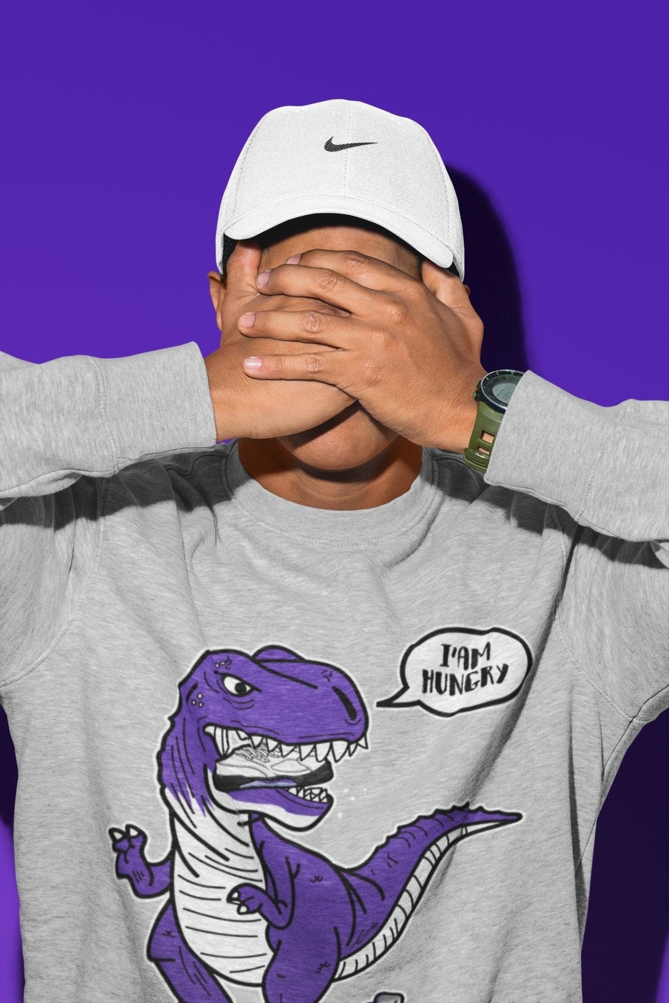 Jordan 5 Concord Sneaker Match Tees Hungry Dino Sneaker Tees Jordan 5 Concord Sneaker Release Tees Unisex Shirts
