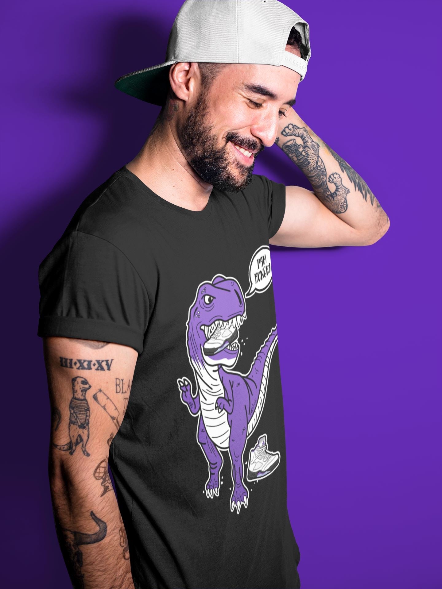 Jordan 5 Concord Sneaker Match Tees Hungry Dino Sneaker Tees Jordan 5 Concord Sneaker Release Tees Unisex Shirts