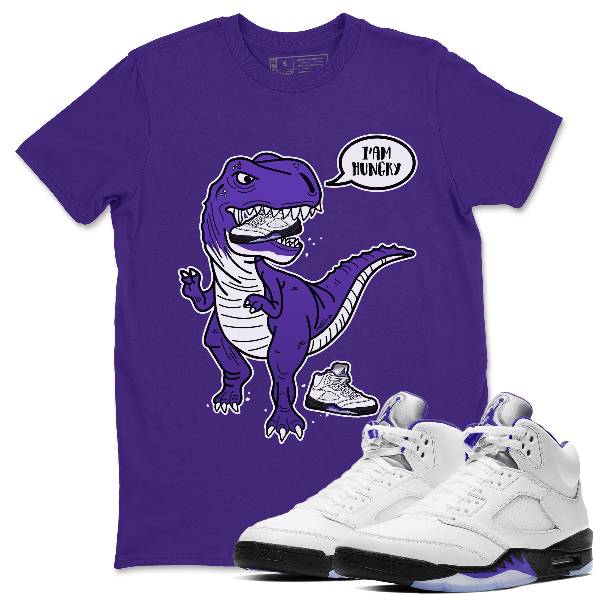 Jordan 5 Concord Sneaker Match Tees Hungry Dino Sneaker Tees Jordan 5 Concord Sneaker Release Tees Unisex Shirts