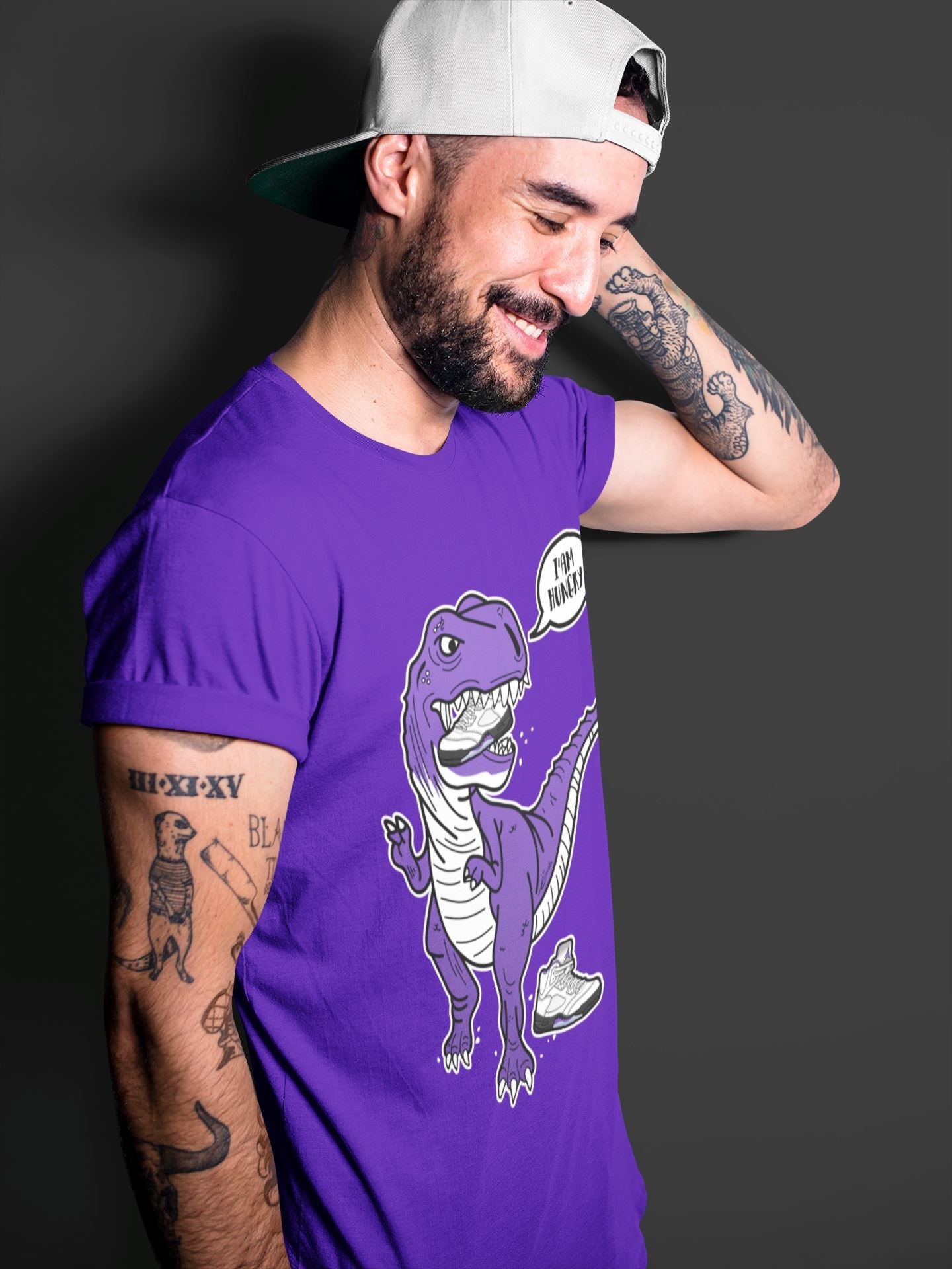 Jordan 5 Concord Sneaker Match Tees Hungry Dino Sneaker Tees Jordan 5 Concord Sneaker Release Tees Unisex Shirts