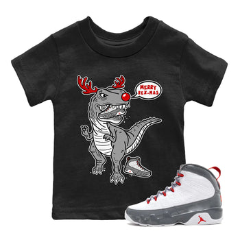 Jordan 9 Fire Red Sneaker Match Tees Hungry Dino Sneaker Tees Jordan 9 Fire Red Sneaker Release Tees Kids Shirts