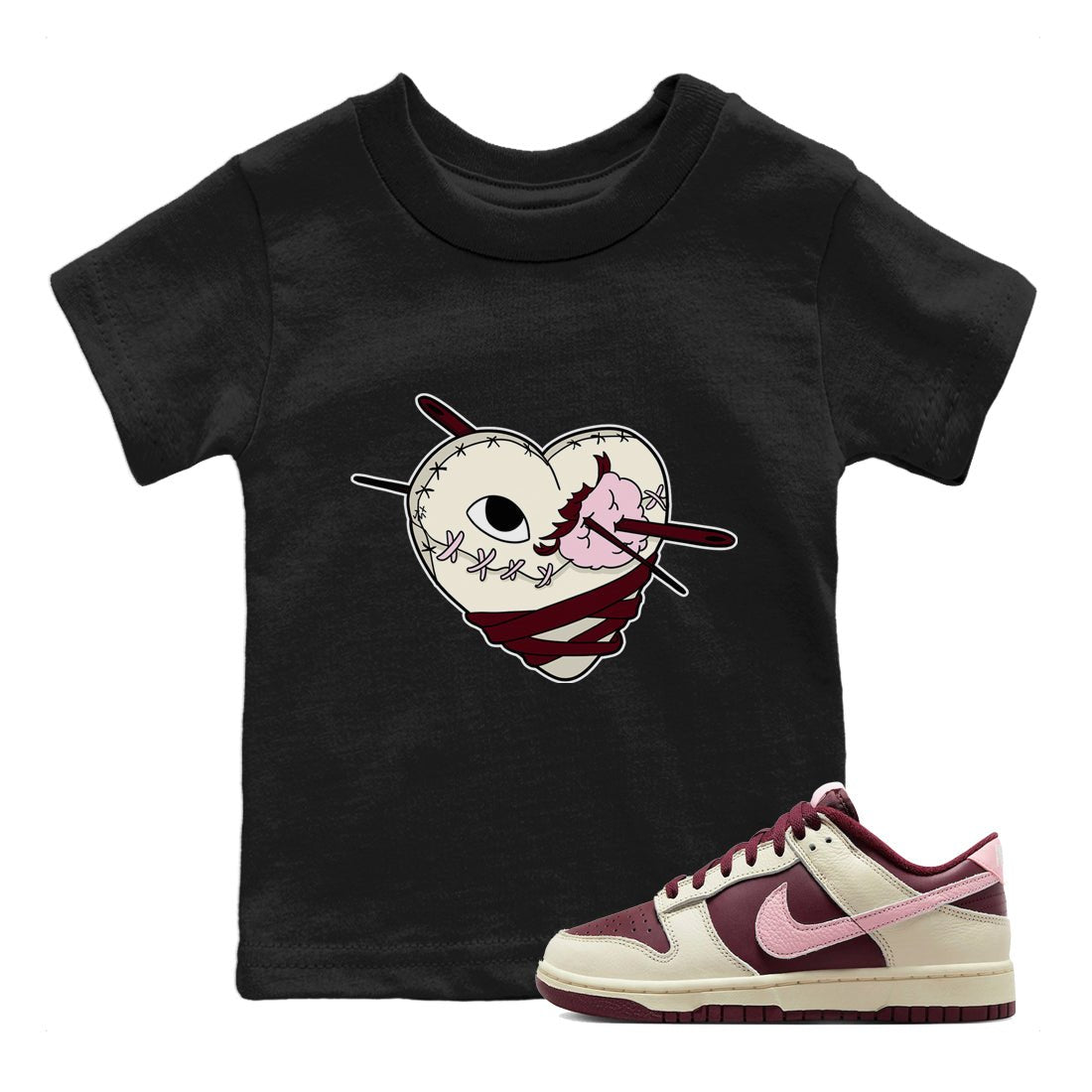 Dunk Valentines Day Sneaker Match Tees Hurt Heart Sneaker Tees Nike Dunk Valentine's Day Sneaker SNRT Sneaker Tees Kids Shirts