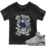 Jordan 6 Georgetown Sneaker Match Tees Hustle Angels Sneaker Tees Jordan 6 Georgetown Sneaker Release Tees Kids Shirts